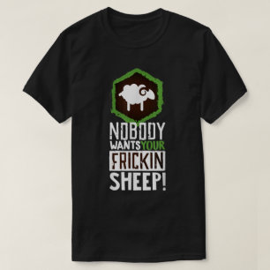 Grappig bordspel handel schaap ontwerp t-shirt