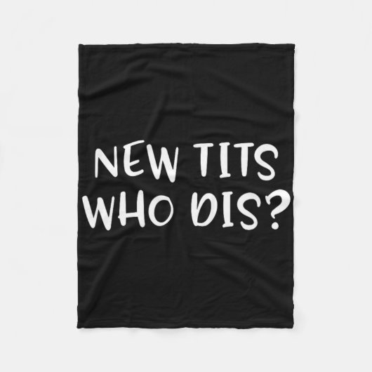 Grappig Borstimplantaat Cadeau - Nieuw Wie Dis Fleece Deken (Voorkant)