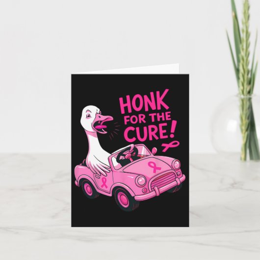 Grappig Borstkanker Bewustzijn Honk voor de genezi Kaart (Voorkant)