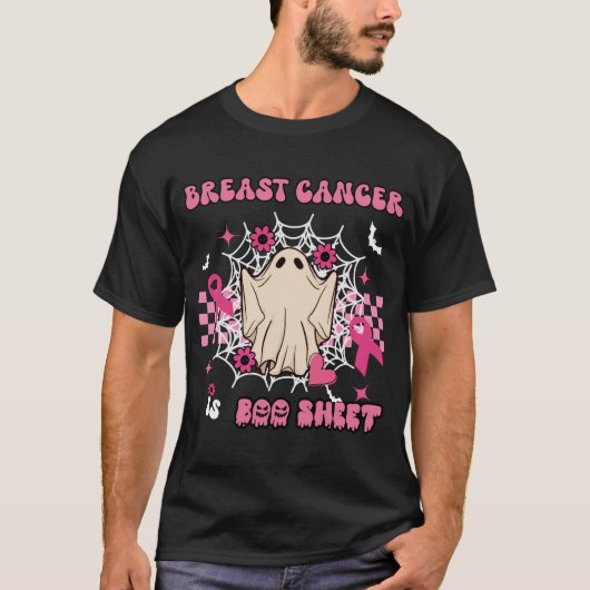 Grappig borstkanker is boo sheet  spook t-shirt (Voorkant)