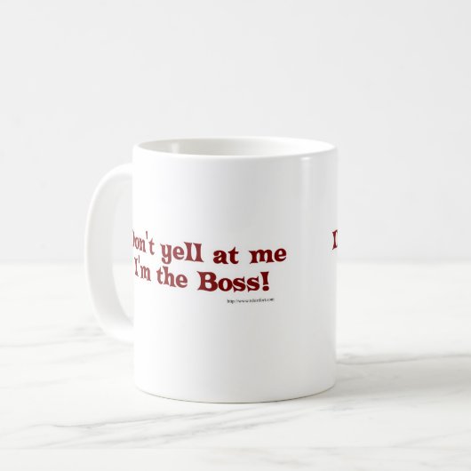 Grappig Boss Statement Slogan Design Koffiemok (Voorkant links)