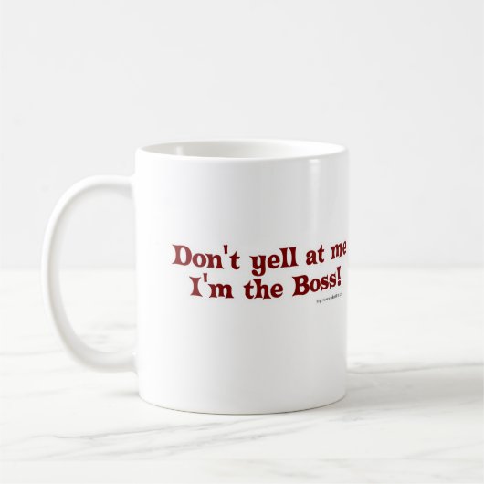 Grappig Boss Statement Slogan Design Koffiemok (Links)