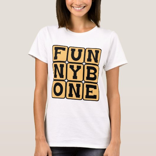 Grappig bot, opperarmbeen t-shirt (Voorkant)