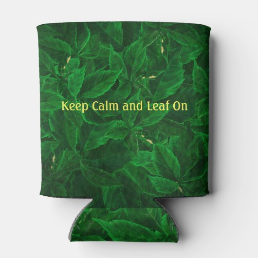 Grappig Botanisch Houd Kalm en Blad Te Koelbox Blikjeskoeler (Achterkant)