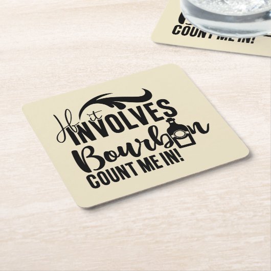 Grappig Bourbon drinkers feest Kartonnen Onderzetters (Schuin)