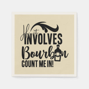 Grappig Bourbon drinkers feest Servet