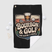 Grappig Bourbon Golf Golfer Vader Cadeau Golfhanddoek (Insitu)