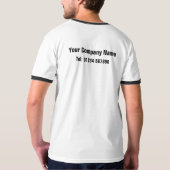Grappig Bouwbedrijven Cartoon T-Shirt (Achterkant volledig)