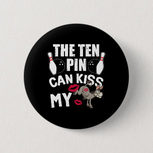 Grappig Bowlen De Tien Pin Kan Mijn Bowler Bowl Ku Ronde Button 5,7 Cm