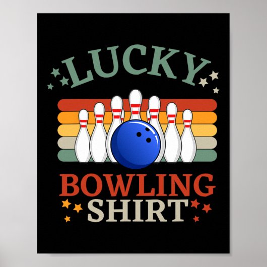 Grappig bowlen, dit is mijn bowlingteam poster (Voorkant)