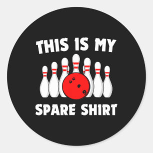 Grappig bowlen Dit is mijn reserve Shirt bowling r Ronde Sticker