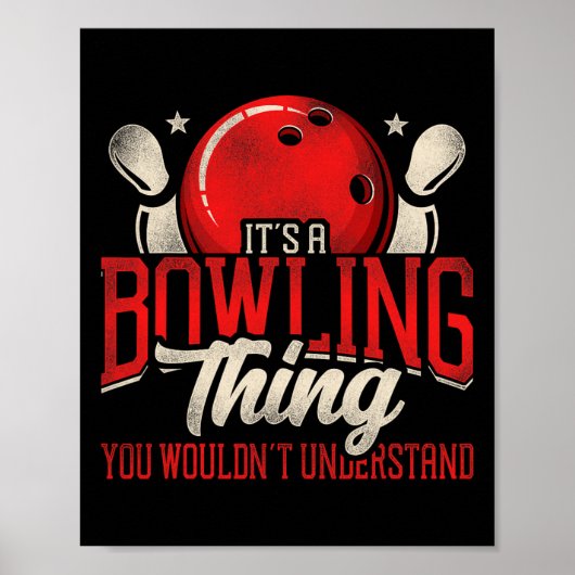 Grappig bowlen, het is een bowling ding dat je nie poster (Voorkant)