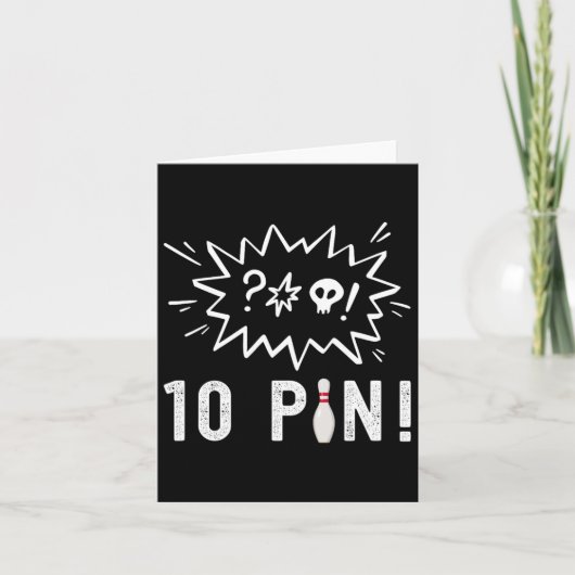 Grappig bowlen Ik haat de tien pins bowling Kaart (Voorkant)
