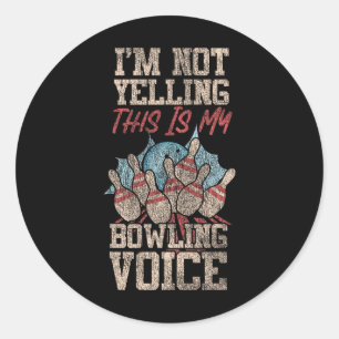 Grappig bowlen, ik zeg niet dat dit mijn bowling V Ronde Sticker
