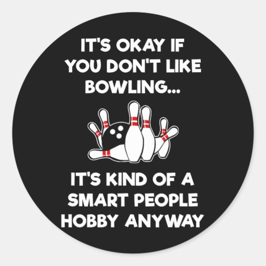 Grappig Bowlen - Slimme mensen Ronde Sticker (Voorkant)