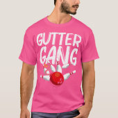 Grappig Bowlen voor Cool Gutter Gang Bowlers T-shirt (Voorkant)