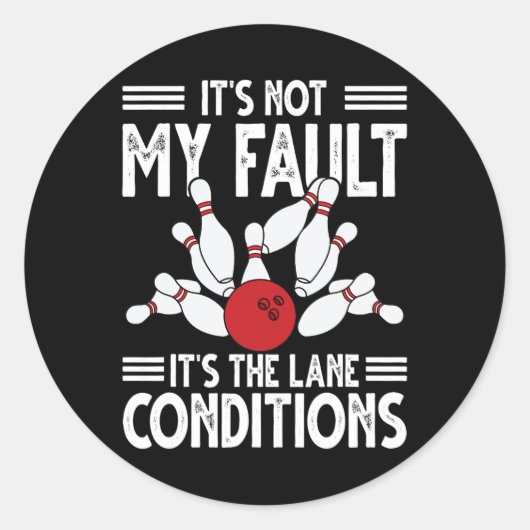 Grappig bowlen voor mannen vrouwen bowlen ronde sticker (Voorkant)