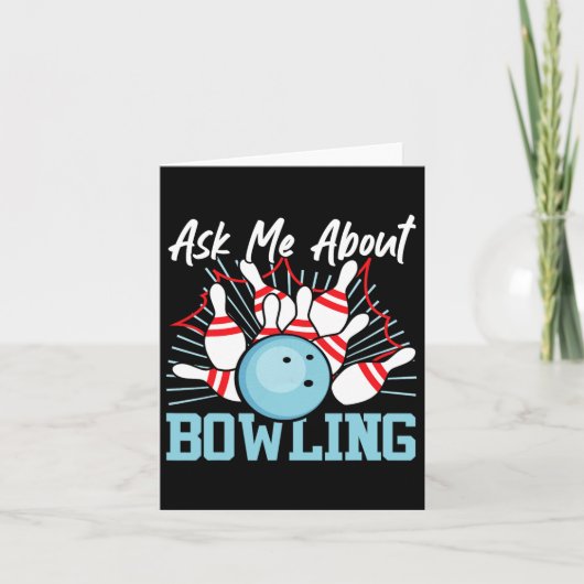 Grappig bowlen vraag me over bowlen kaart (Voorkant)