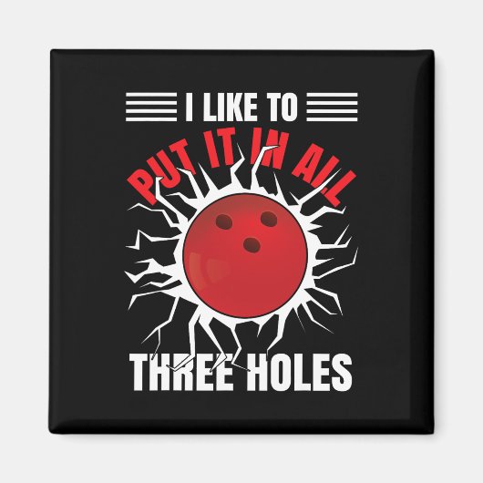Grappig Bowler Quote Bowling Magneet (Voorkant)