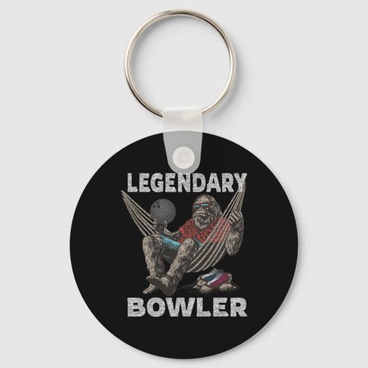 Grappig Bowling Bowler Legendarisch Gezegde Sleutelhanger (Voorkant)