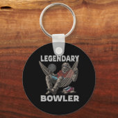 Grappig Bowling Bowler Legendarisch Gezegde Sleutelhanger (Voorkant)
