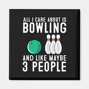 Grappig Bowling cadeau voor vrouwen Mannen Cool Bo Magneet