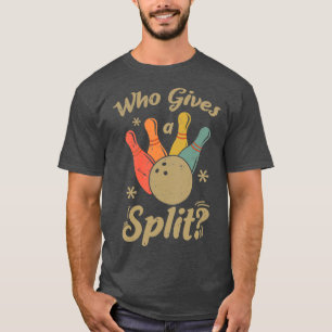 Grappig Bowling die een gespleten Bowler geeft T-shirt