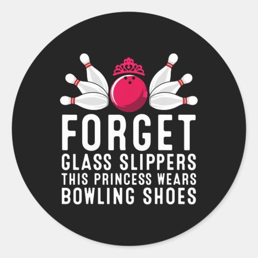 Grappig Bowling Gift Vrouwen Dames Vrouwen Ten Pin Ronde Sticker (Voorkant)