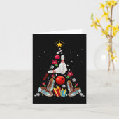 Grappig Bowling Kerstboom Ornament Decor Vrolijk Kaart (Gele Bloem)