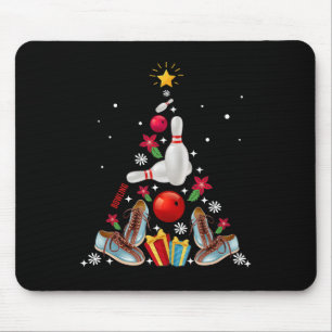 Grappig Bowling Kerstboom Ornament Decor Vrolijk Muismat
