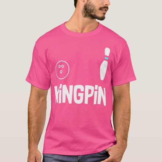 Grappig Bowling Kingpin League T-shirt (Voorkant)