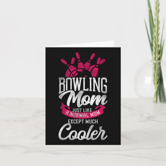 Grappig bowling moeder bowling moeder net als een kaart (Voorkant)