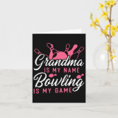 Grappig bowling oma is mijn naam bowling ik kaart (Gele Bloem)