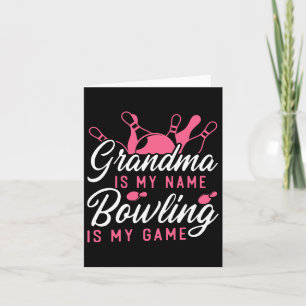 Grappig bowling oma is mijn naam bowling ik kaart