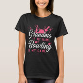 Grappig bowling oma is mijn naam bowling ik t-shirt (Voorkant)