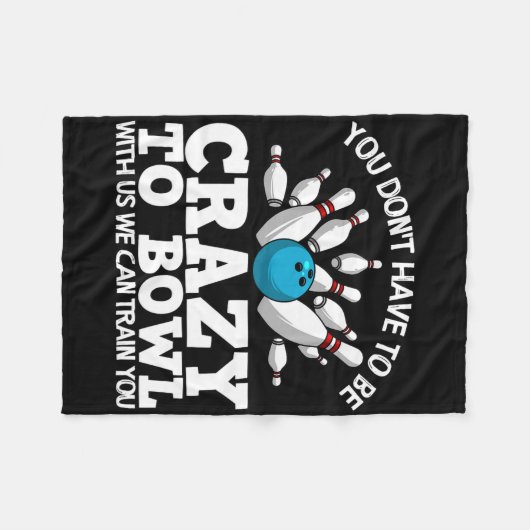Grappig Bowling ontwerp voor mannen vrouwen Kinder Fleece Deken (Voorkant (Horizontaal))