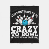 Grappig Bowling ontwerp voor mannen vrouwen Kinder Fleece Deken (Voorkant)