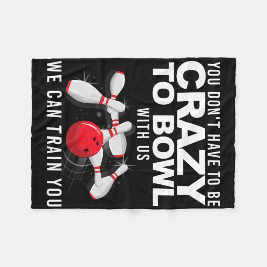 Grappig Bowling ontwerp voor mannen vrouwen Kinder Fleece Deken (Voorkant (Horizontaal))