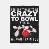 Grappig Bowling ontwerp voor mannen vrouwen Kinder Fleece Deken (Voorkant)