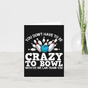 Grappig Bowling ontwerp voor mannen vrouwen Kinder Kaart