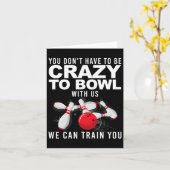 Grappig Bowling ontwerp voor mannen vrouwen Kinder Kaart (Gele Bloem)