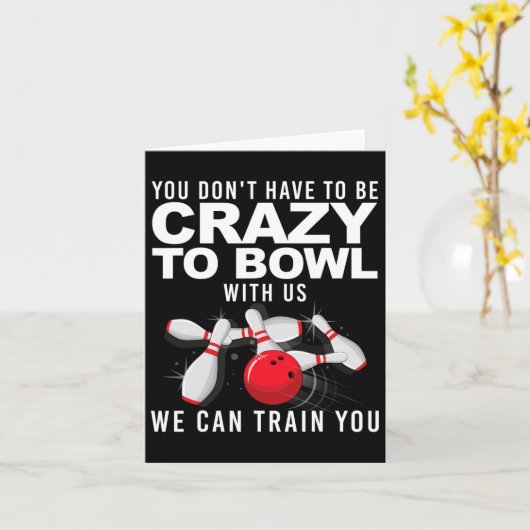 Grappig Bowling ontwerp voor mannen vrouwen Kinder Kaart (Gele Bloem)