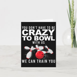 Grappig Bowling ontwerp voor mannen vrouwen Kinder Kaart