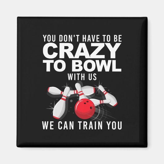Grappig Bowling ontwerp voor mannen vrouwen Kinder Magneet (Voorkant)