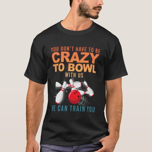 Grappig Bowling-ontwerp voor mannen vrouwen kinder T-shirt (Voorkant)