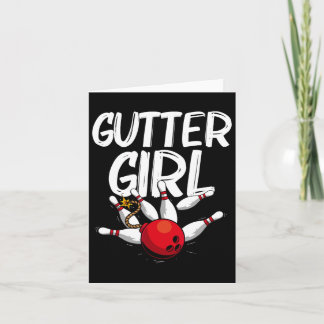 Grappig Bowling ontwerp voor meisjes vrouwen Bowle Kaart