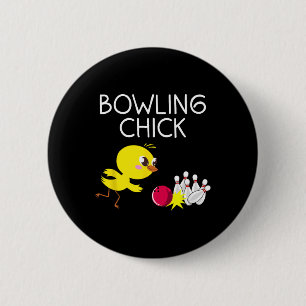Grappig Bowling ontwerp voor meisjes vrouwen Bowle Ronde Button 5,7 Cm