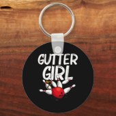 Grappig Bowling ontwerp voor meisjes vrouwen Bowle Sleutelhanger (Voorkant)