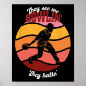 Grappig Bowling Party Theme  Poster (Voorkant)