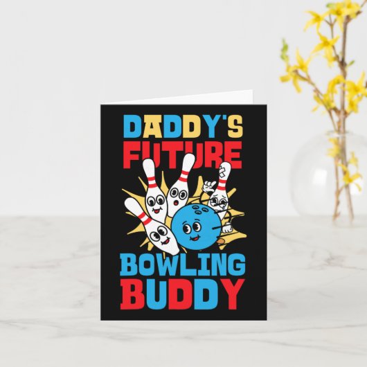 Grappig Bowling Peuter Daddy's Future Bowling Budd Kaart (Gele Bloem)